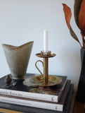 Swedish Modern Brass Filigree Candle holder