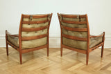 Pair of 1960's Läckö Leather Armchairs by Ingemar Thillmark