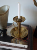 Swedish Modern Brass Filigree Candle holder