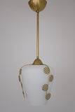Brass and Glass Leaf decorated Pendant