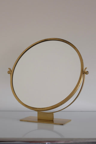Brass Table Mirror by Ystad metall
