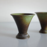 Pair of Small Bronze Vases by Ystad Brons
