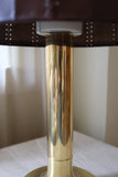 Leather and Brass Table Lamp by Hans-Agne Jakobsson