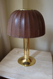 Leather and Brass Table Lamp by Hans-Agne Jakobsson