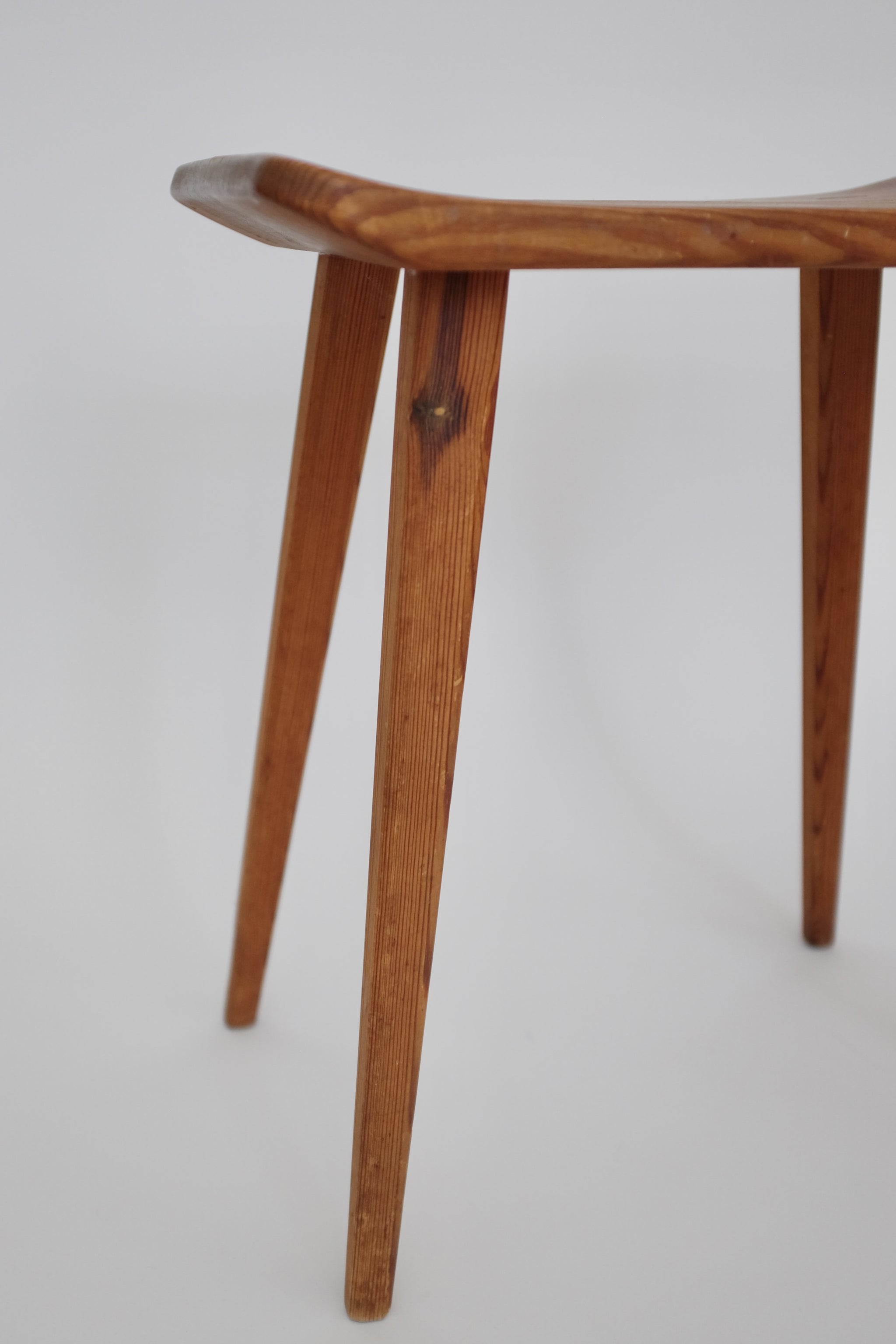 Pair of Vintage Pine stools in model Visingsö by Carl Pair of Vintage Pine stools in model Visingsö by Carl