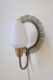1950s Brass and Glass Wall light