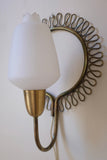 1950s Brass and Glass Wall light