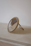 Swedish Modern Small Brass Table Mirror