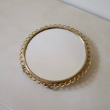 Swedish Modern Small Brass Table Mirror