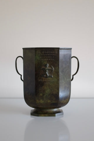 Swedish 1930s Bronze Vase by Jacob Ängman