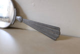 Large Vintage Pewter Hand Mirror