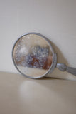 Large Vintage Pewter Hand Mirror