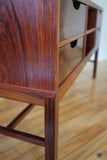 Pair of Rosewood Mirror and Side Table by Severin Hansen Jr