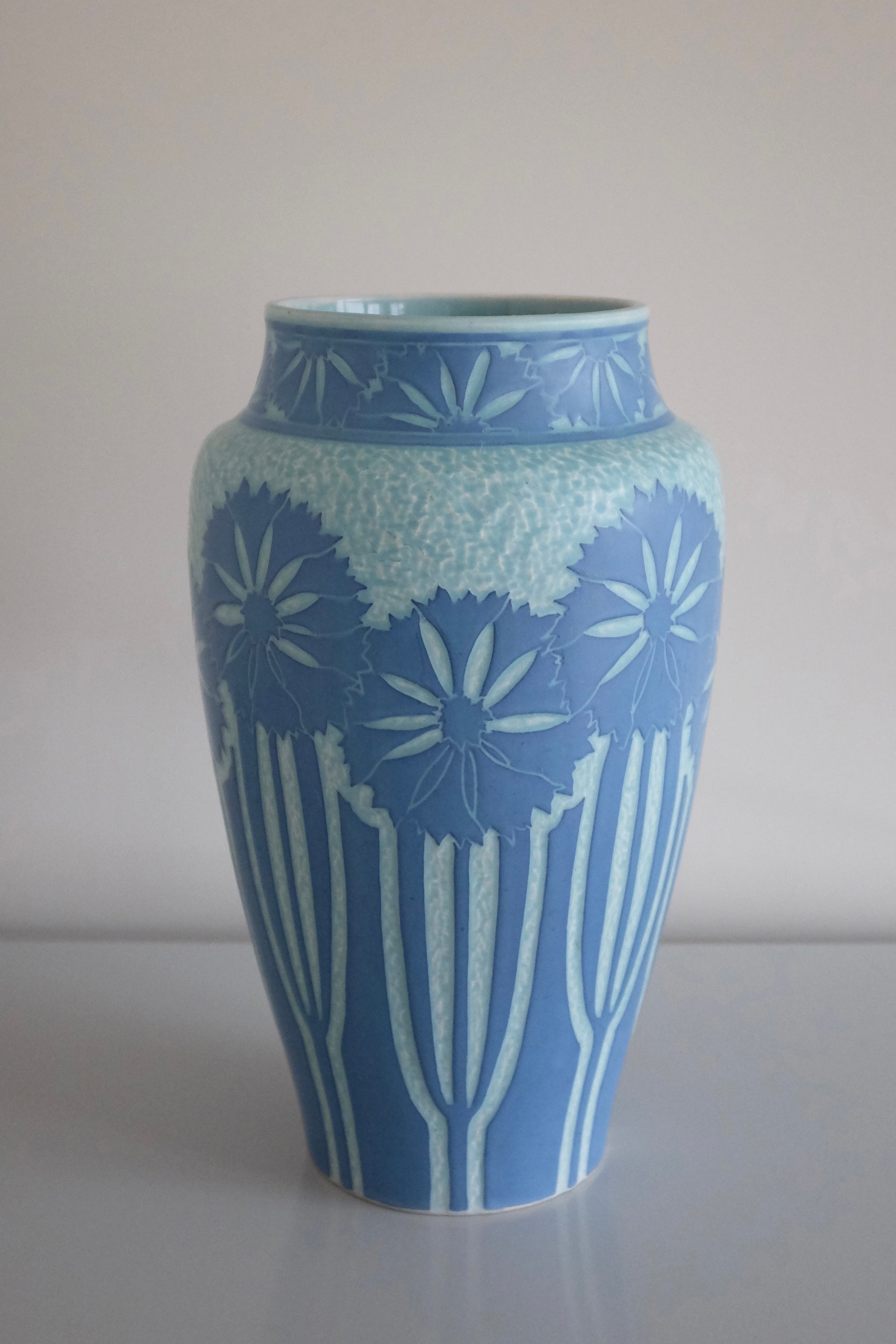 1917 Sgraffito Vase by Josef Ekberg, Gustavsberg Porcelain Factory