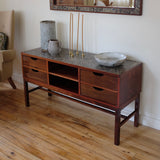 Pair of Rosewood Mirror and Side Table by Severin Hansen Jr