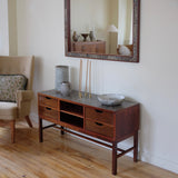 Pair of Rosewood Mirror and Side Table by Severin Hansen Jr
