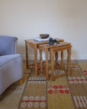 Oak and Ceramic Side table by Henning Kjærnulf