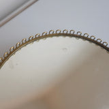 1950s Round Swedish Modern Brass Mirror tray