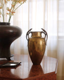 1910s Swedish Brass Vase with Lizard ornaments