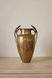 1910s Swedish Brass Vase with Lizard ornaments