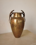 1910s Swedish Brass Vase with Lizard ornaments