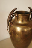 1910s Swedish Brass Vase with Lizard ornaments