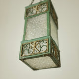Green Metal and Glass Scandinavian Pendant