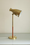Brass and leather table lamp ASEA