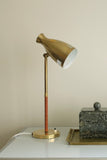 Brass and leather table lamp ASEA