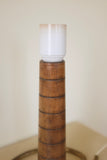 Wood and Brass Swedish Mid-century Table Lamp