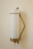 Small Brass and Glass Wall Scone by Maria Lindeman, Finland