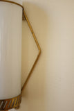 Small Brass and Glass Wall Scone by Maria Lindeman, Finland