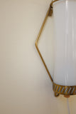Small Brass and Glass Wall Scone by Maria Lindeman, Finland