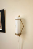 Small Brass and Glass Wall Scone by Maria Lindeman, Finland