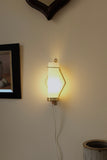 Small Brass and Glass Wall Scone by Maria Lindeman, Finland