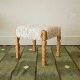 Scandinavian Modern Sheepskin stool