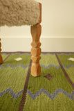 Scandinavian Modern Sheepskin stool