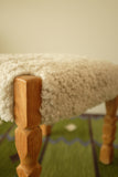Scandinavian Modern Sheepskin stool