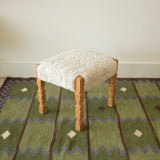 Scandinavian Modern Sheepskin stool