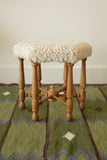 Scandinavian Modern Sheepskin stool