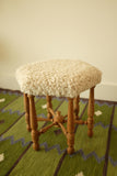 Scandinavian Modern Sheepskin stool