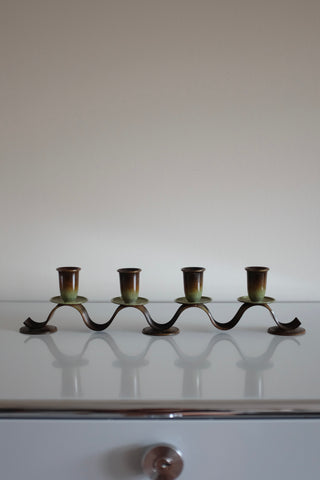 Swedish bronze candlestick