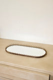 1950s Swedish Modern Oval Brass Mirror tray