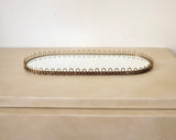 1950s Swedish Modern Oval Brass Mirror tray