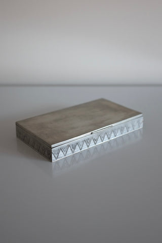 Mid-century Pewter box by GAB