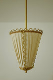 1950s Brass and Silk Pendant