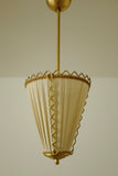 1950s Brass and Silk Pendant