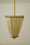 1950s Brass and Silk Pendant