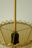 1950s Brass and Silk Pendant