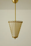 1950s Brass and Silk Pendant